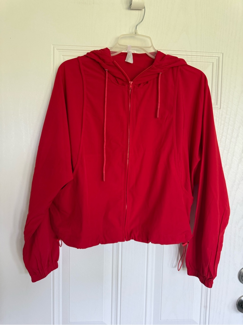 2 for $30 sale: TCEC red lightweight hooded windbreaker full zip jacket